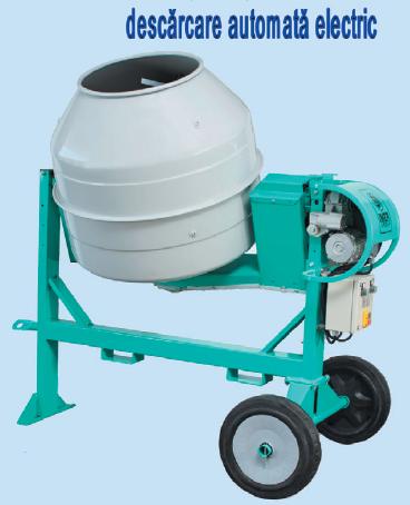 Betoniera electrica Profesionala -CUVA METAL 280 L -DESCARCARE AUTOMATA